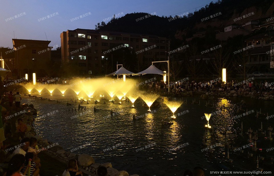 延安安塞人民公園音樂噴泉